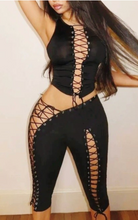 Load image into Gallery viewer, Lace me up 2 piece set