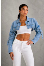 Load image into Gallery viewer, Cargo crop denim