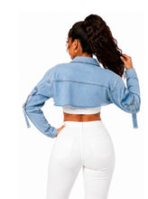 Load image into Gallery viewer, Cargo crop denim
