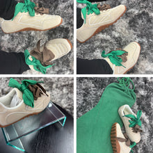 Load image into Gallery viewer, Beige women’s lace up platform

