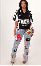 Load image into Gallery viewer, Alphabet denim
