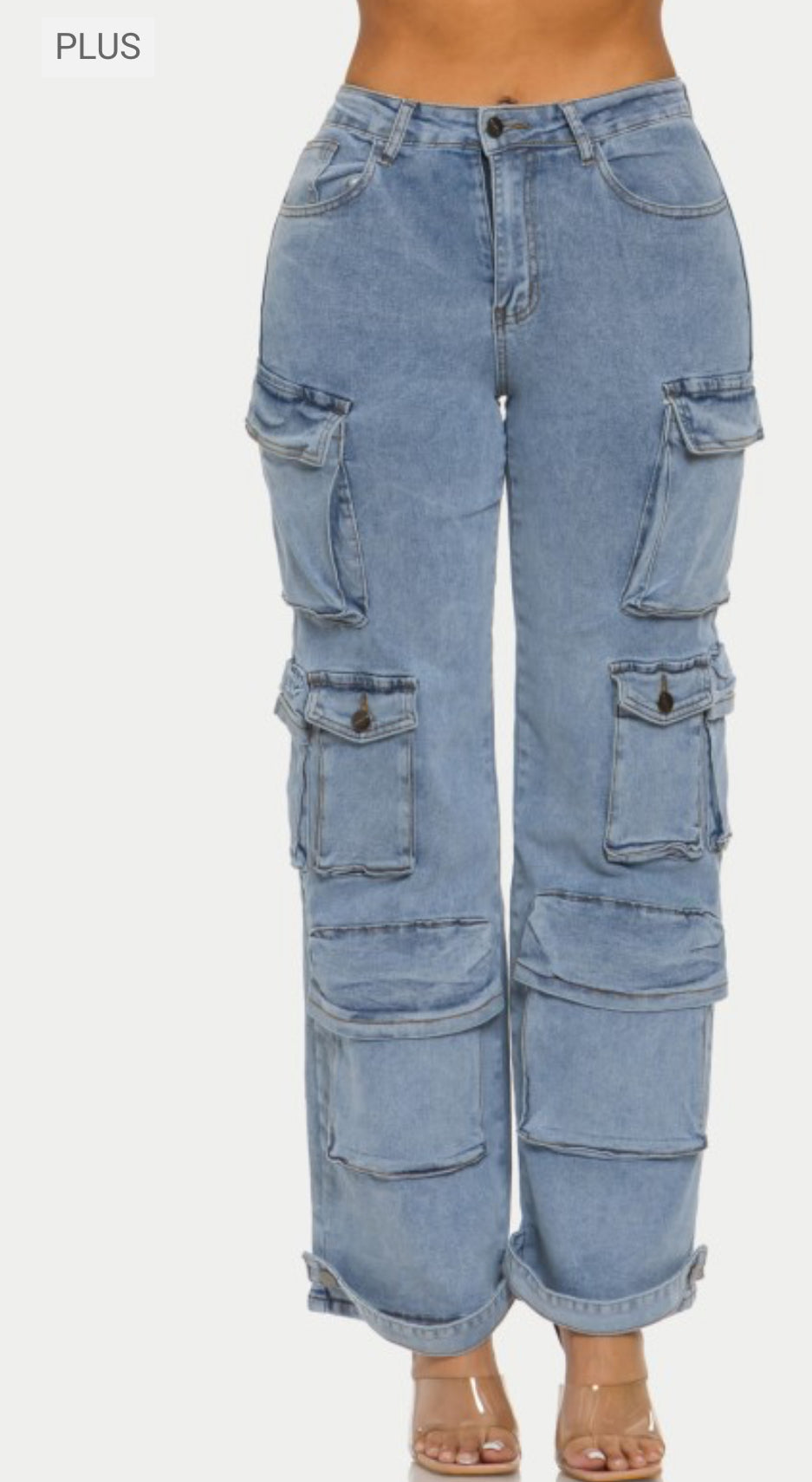 Plus cargo denim
