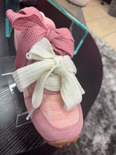 Load image into Gallery viewer, Women’s lace up pink sneakers
