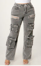Load image into Gallery viewer, Rhinestone cargos

