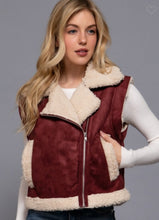Load image into Gallery viewer, Faux suede inner fur zip zest
