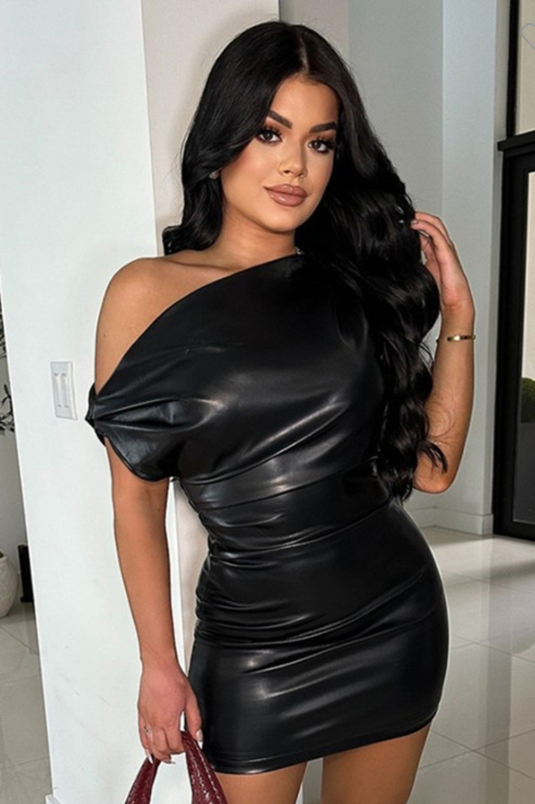 Asymmetrical faux dress