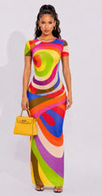 Load image into Gallery viewer, Retro swirl maxi dress
