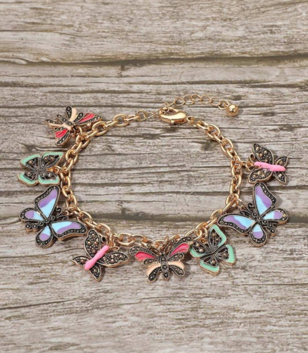 Butterfly charm bracelet
