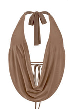Load image into Gallery viewer, Brown halter neck top
