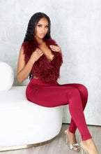 Load image into Gallery viewer, Faux fur set -wine
