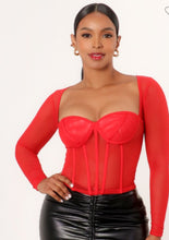 Load image into Gallery viewer, Red bustier
