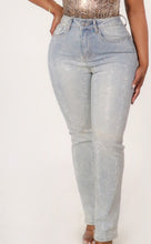 Load image into Gallery viewer, Rhinestone denim light wash
