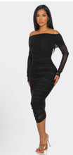 Load image into Gallery viewer, Off the shoulder mini dress
