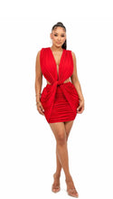Load image into Gallery viewer, Twisted dress -red
