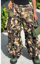 Load image into Gallery viewer, Camo ruffle pants
