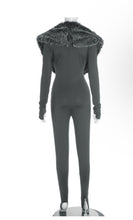 Load image into Gallery viewer, Faux fur panel jumpsuit
