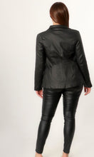 Load image into Gallery viewer, Faux leather blazer
