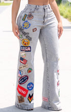 Load image into Gallery viewer, Patch denim jeans
