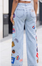 Load image into Gallery viewer, Patch denim jeans
