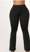 Load image into Gallery viewer, High waist bell bottom fleece pants
