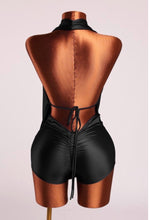 Load image into Gallery viewer, Plunge romper -black
