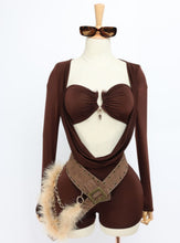 Load image into Gallery viewer, Deep cowl neck romper
