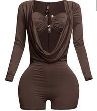 Load image into Gallery viewer, Deep cowl neck romper
