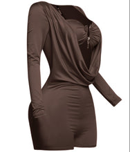 Load image into Gallery viewer, Deep cowl neck romper
