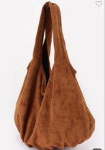 Load image into Gallery viewer, Faux suede shoulder bag with pouch
