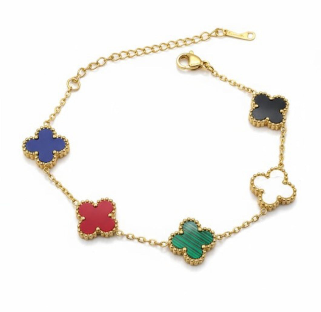 color clover bracelet