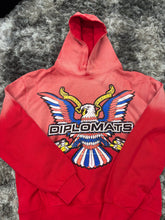 Load image into Gallery viewer, Distressed diplomatic hoodie -red
