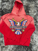 Load image into Gallery viewer, Distressed diplomatic hoodie -red
