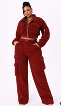 Load image into Gallery viewer, Burgundy fleece set

