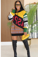 Load image into Gallery viewer, Statement Color Block Sweater Dress
