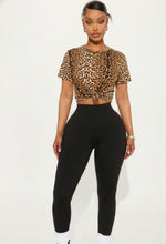 Load image into Gallery viewer, Leopard pint knot top
