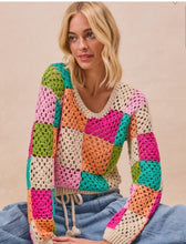 Load image into Gallery viewer, Multi color checker top
