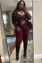 Load image into Gallery viewer, Burgundy Asymmetrical Jacket
