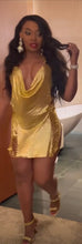 Load image into Gallery viewer, Metallic gold dress
